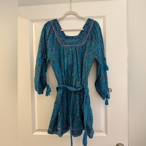 Never worn Cleobella mid length, tie sleeve dress